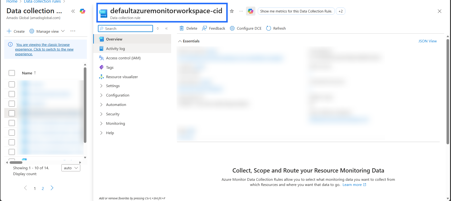data collection name