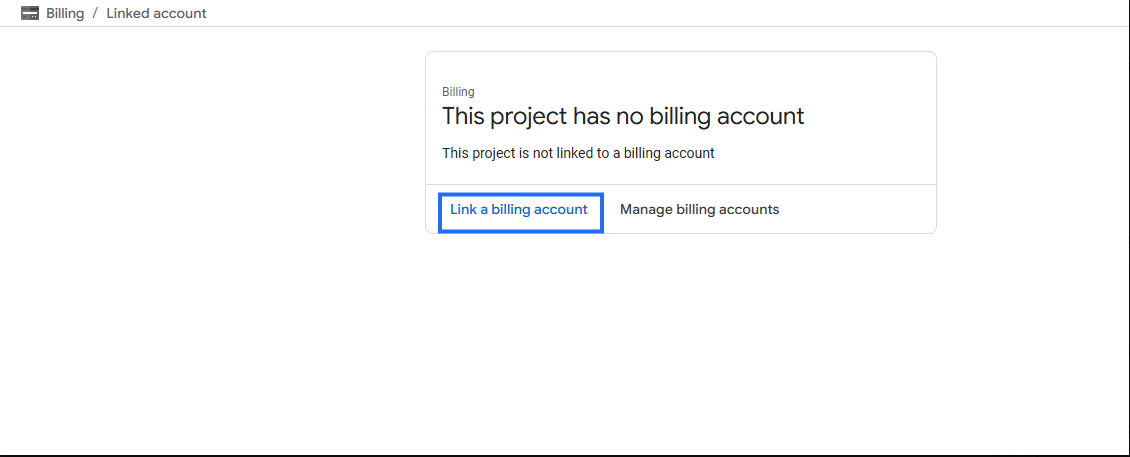 Enable billing account