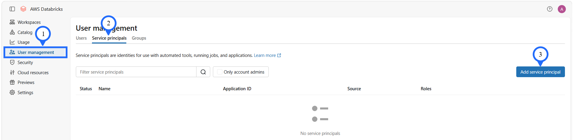 Add service principal