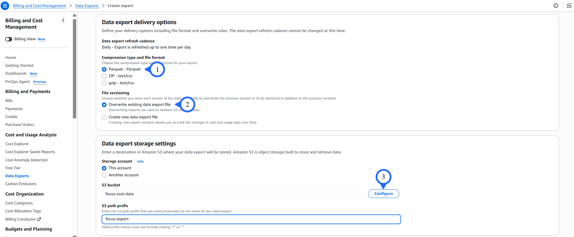 Data export