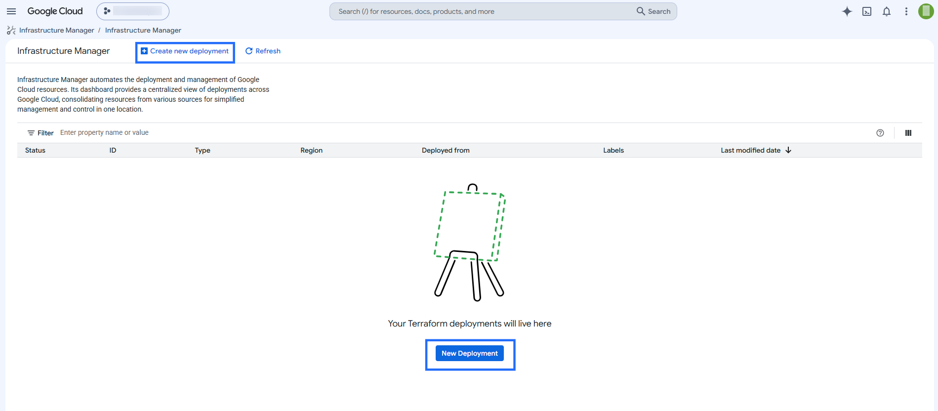 Create deployment