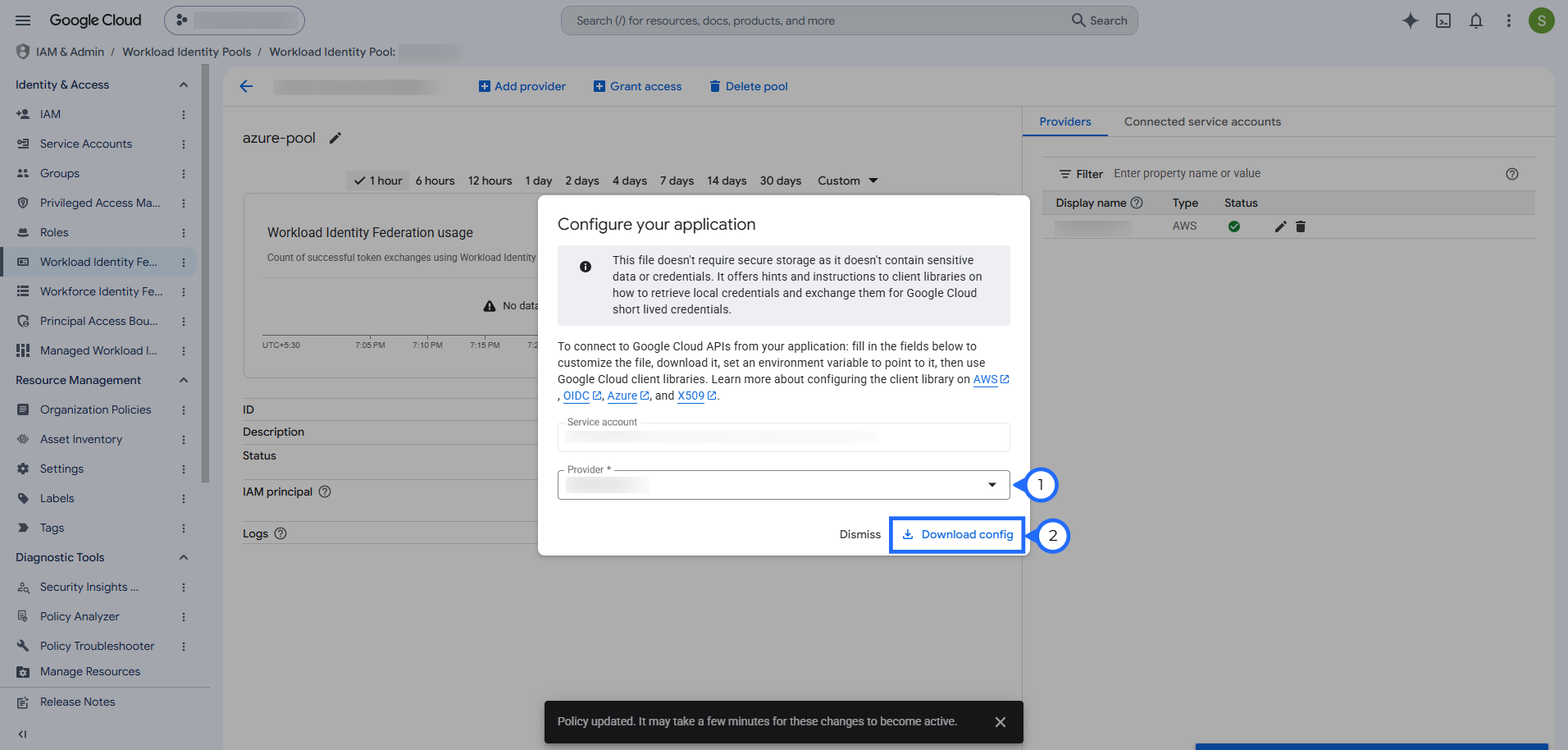 Download config file